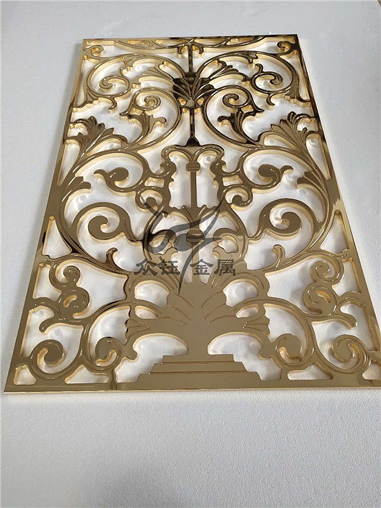 铜雕花墙景壁画 客户小型铜艺雕花屏风壁画