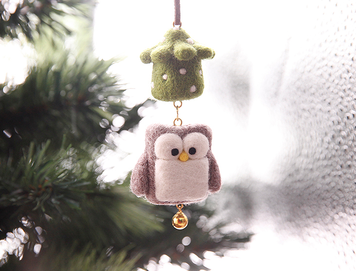 猫头鹰圣诞树羊毛毡 =3=