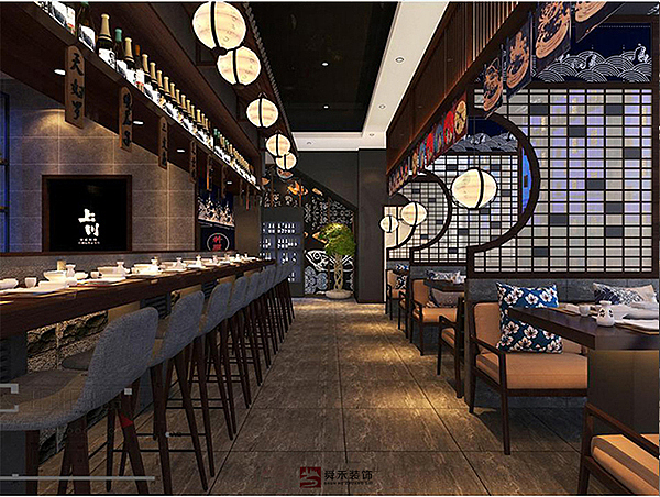 济南日韩式料理烤肉烤鱼新疆餐饮店饭店设计施工公司