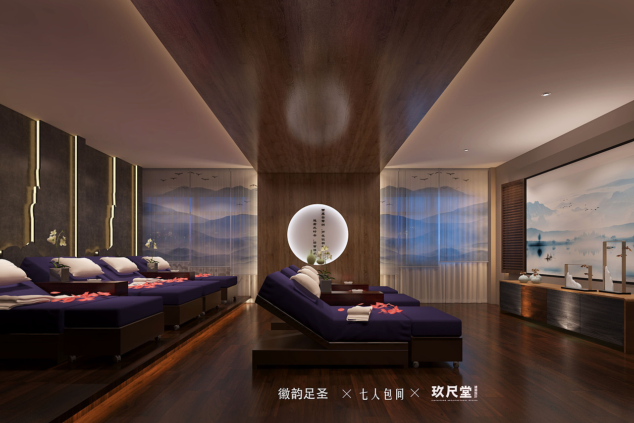 合肥足浴足疗养生会所设计推拿spa美容养生馆装修设计（图ZMTg0OTg4OTQ0） - 建筑设计 - 站酷设计师九尺堂建筑设计原创素材 - 站酷ZCOOL