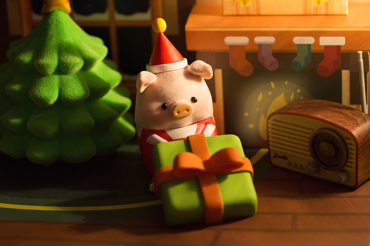 静物lulu猪之圣诞节