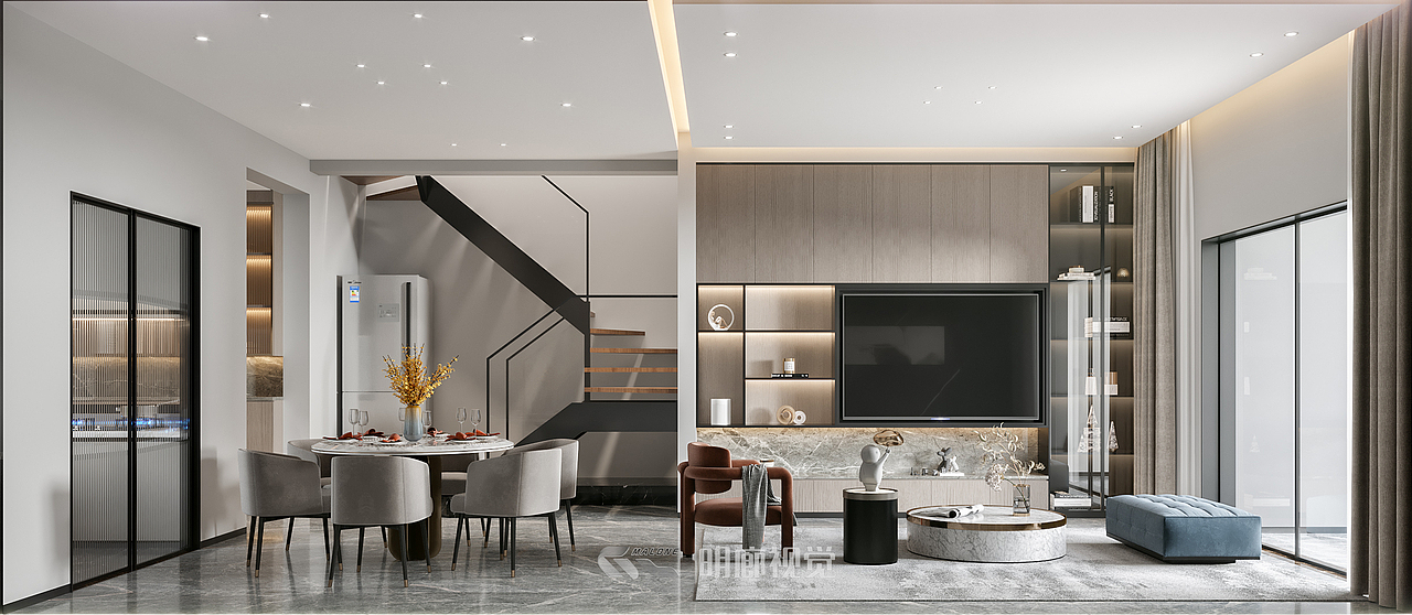 深圳复式现代简约效果图