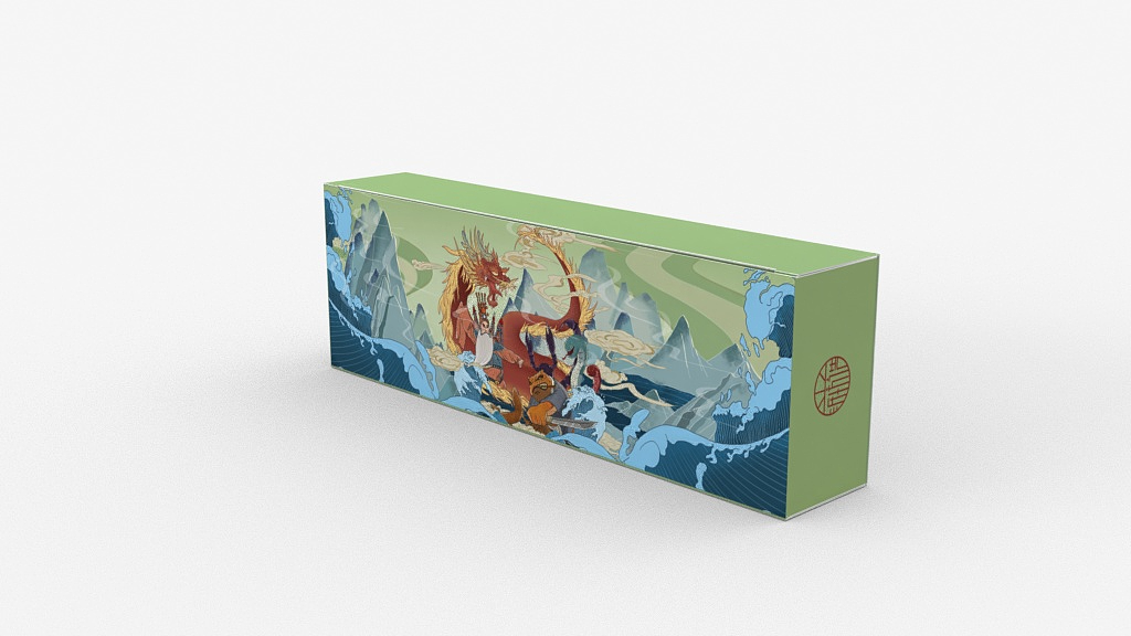 纸坊造·侠战五毒端午礼盒插画