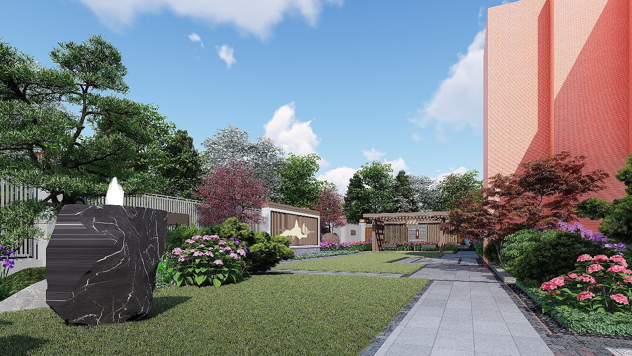 新亚洲风别墅景观庭院设计