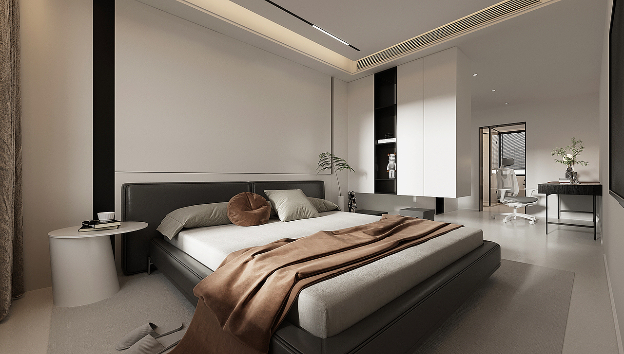 现代极简卧室