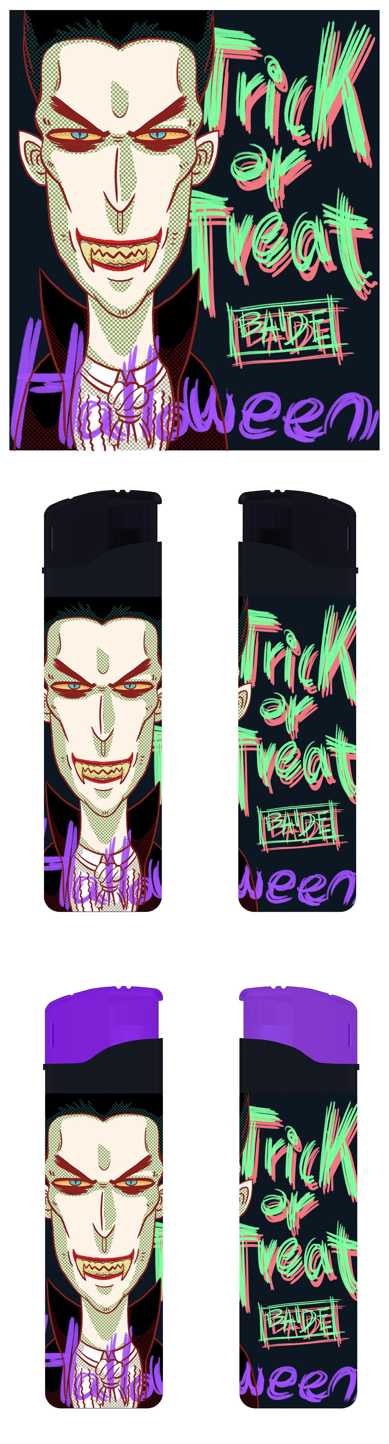 百De打火机，视觉设计（图ZOTQ0MDY2MTY=） - 商业插画 - 站酷设计师MaxiWoo原创素材 - 站酷ZCOOL