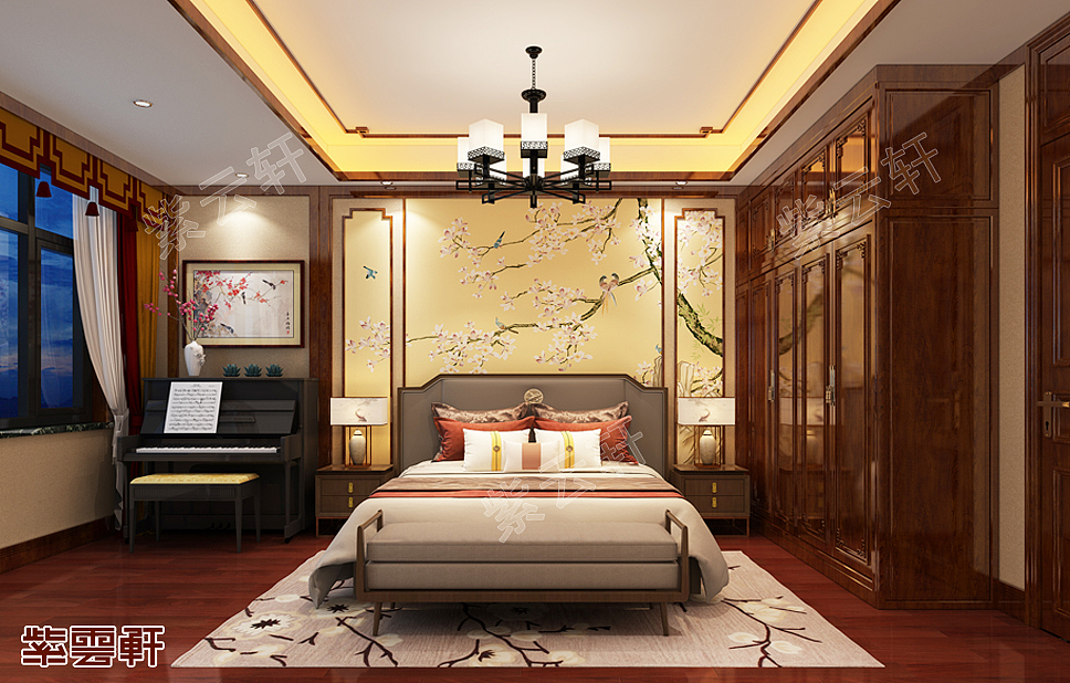 女孩房中式设计效果图