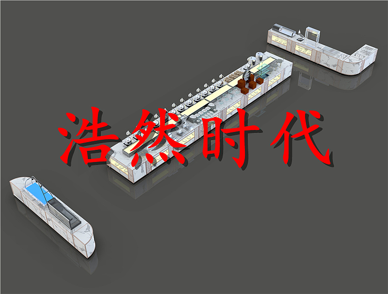 餐厅移动大理石自助餐台