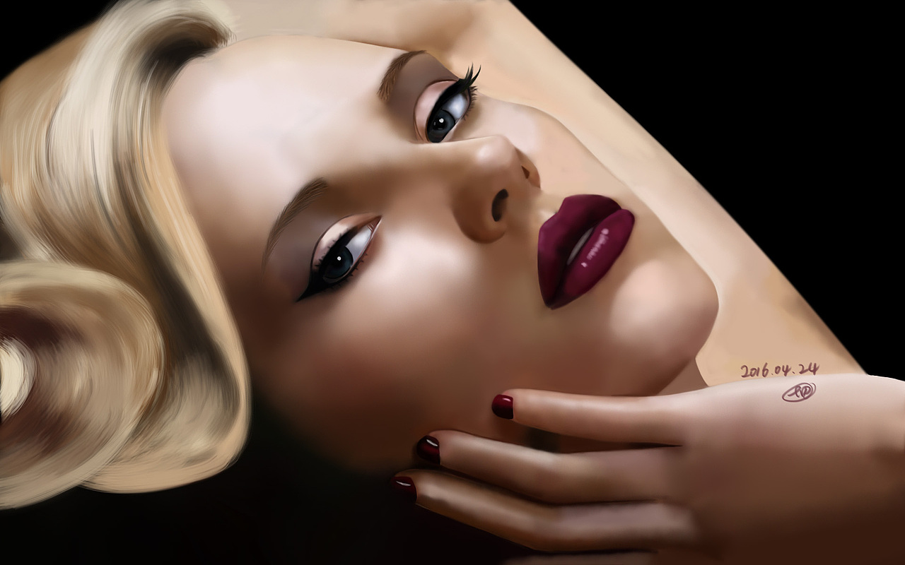 斯嘉丽手绘临摹