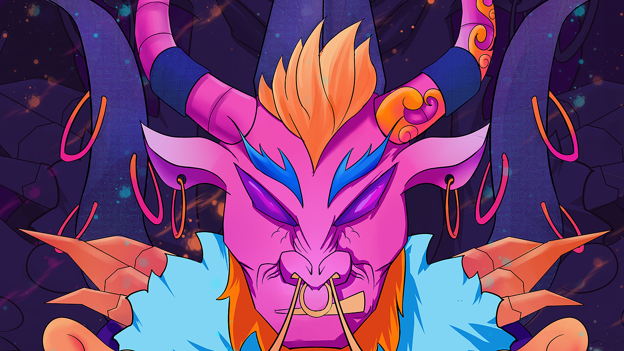 国潮牛魔王插画