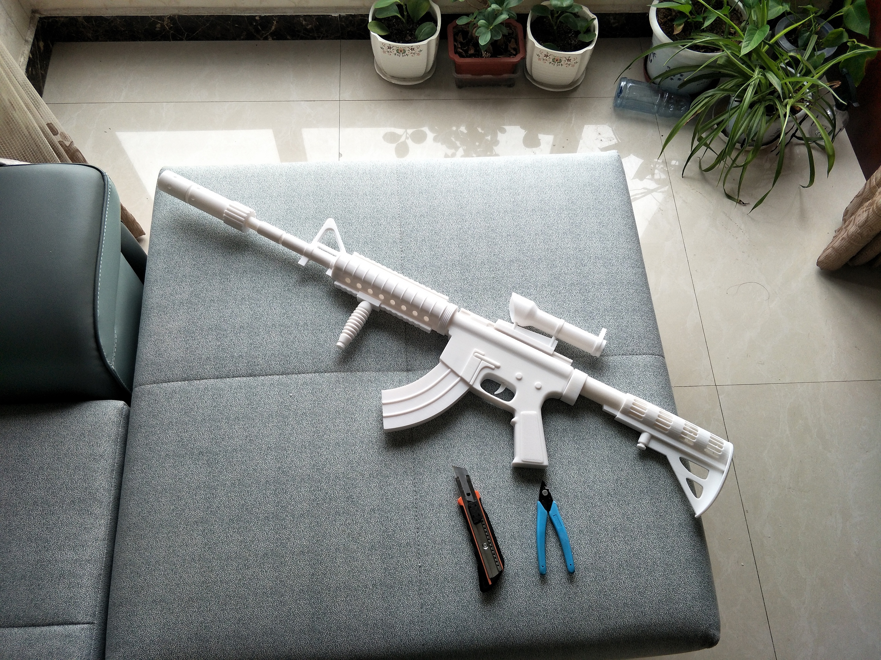 做一个M416玩具枪模型