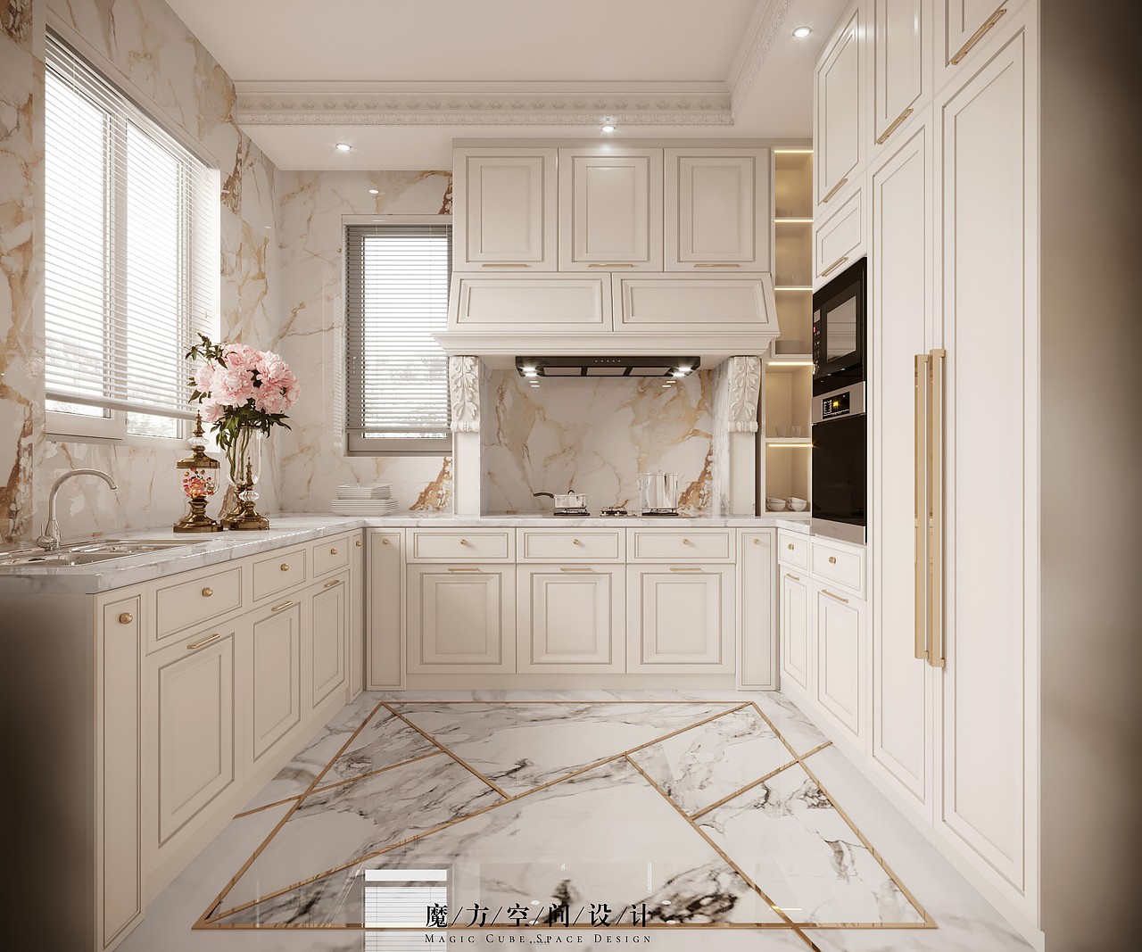 【魔方】法式轻奢•上海别墅项目（图ZMjQ3ODkyMDUy） - 家装设计 - 站酷设计师魔方空间设计原创素材 - 站酷ZCOOL