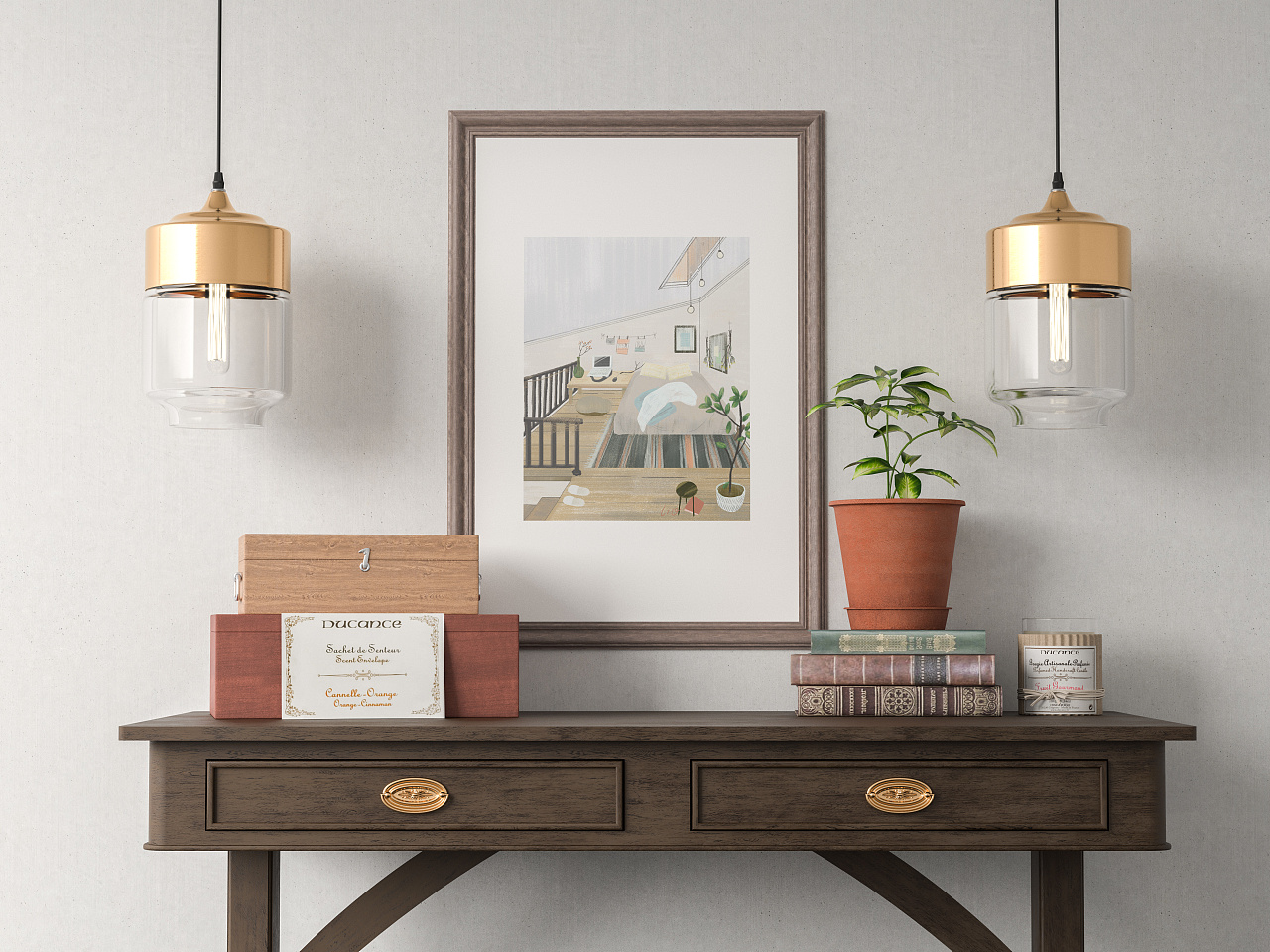 水彩水粉系列-理想中的房间