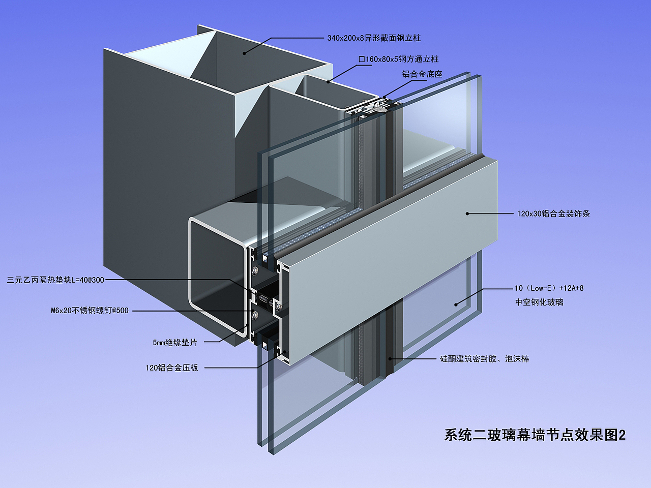 建筑幕墙三维节点图（图ZMzI1MzA4NTAw） - 其他工业/产品 - 站酷设计师百耀宣传栏原创素材 - 站酷ZCOOL