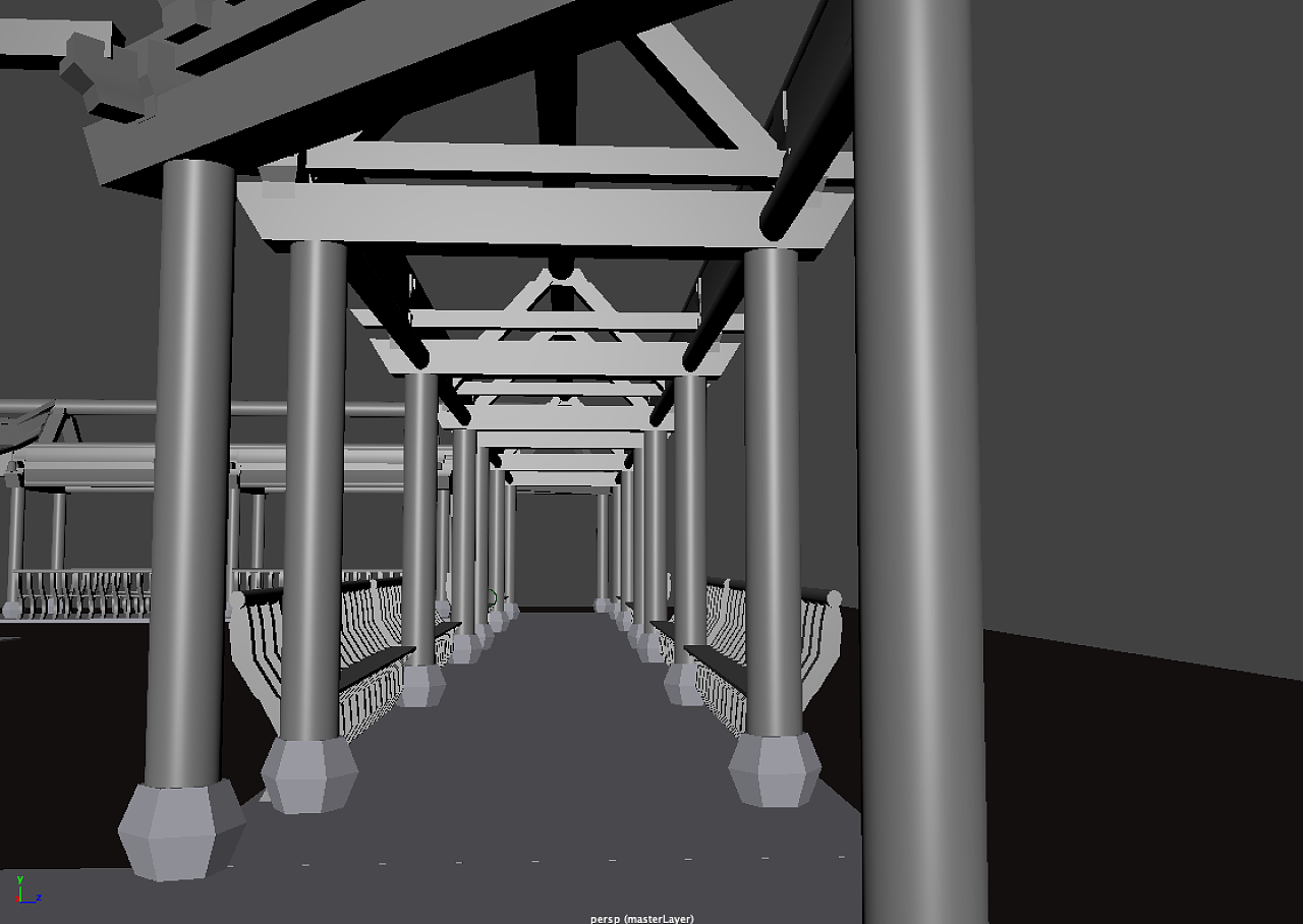 maya建模——亭子