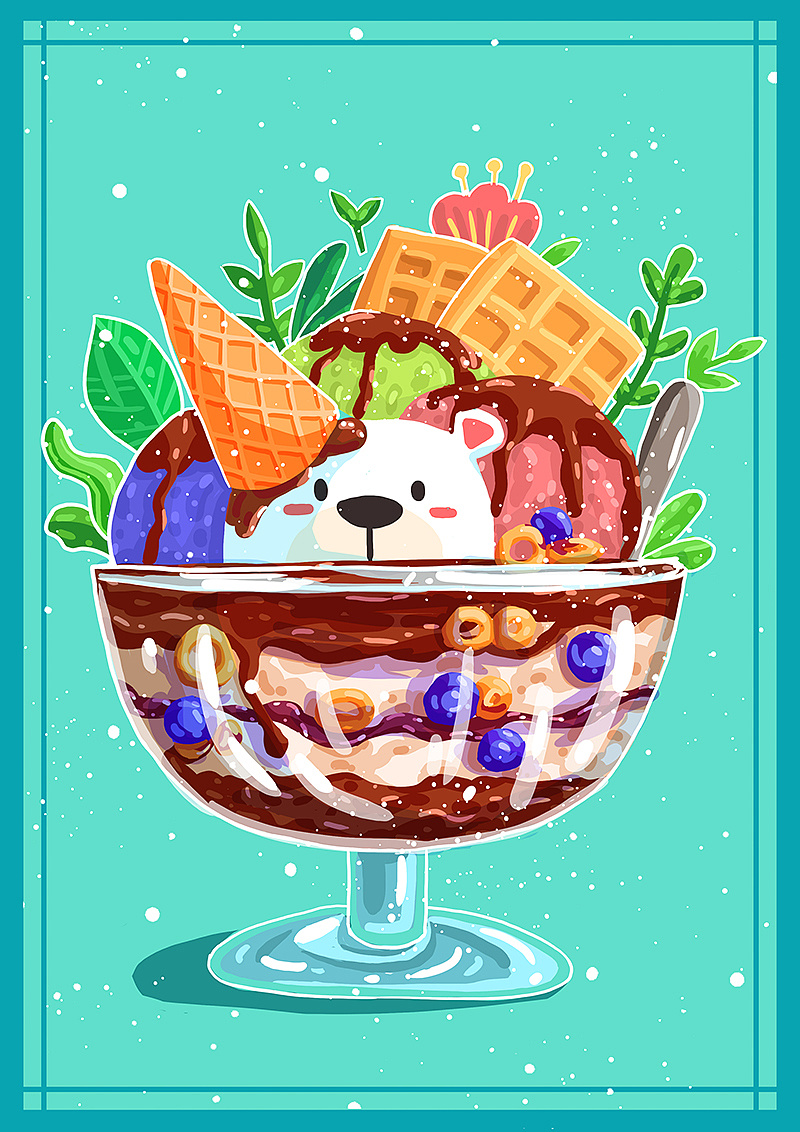 夏日冷饮|插画|商业插画|悠悠星然 - 原创作品 - 站酷 (zcool)