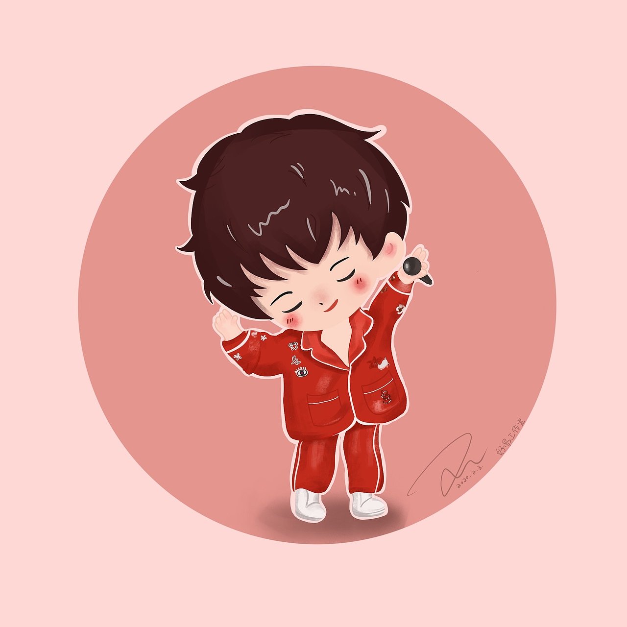 华晨宇q版手绘头像