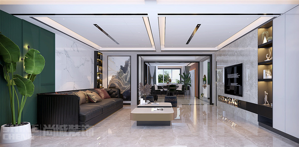 泰安天竹佳苑小区别墅混搭风格装修设计效果图案例（图ZMjMyODYwMTg4） - 家装设计 - 站酷设计师泰安尚城装饰原创素材 - 站酷ZCOOL