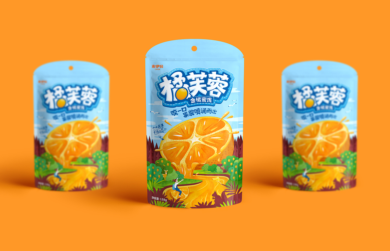 【新鲜在】上海来伊份 — 橘芙蓉（图ZMjQ4MzcxMjQ0） - 包装 - 站酷设计师新鲜在原创素材 - 站酷ZCOOL