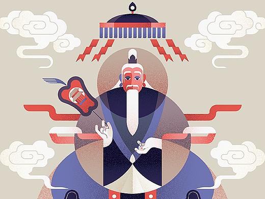 果麦文化《中国神话故事集》绘本插画