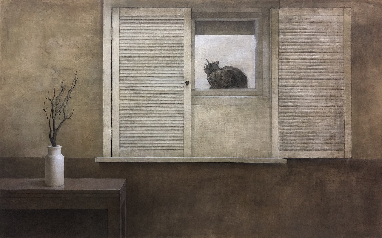 《猫与窗》（图ZMTkwODQ0MTk2） - 绘画 - 站酷设计师何石磊Leo原创素材 - 站酷ZCOOL