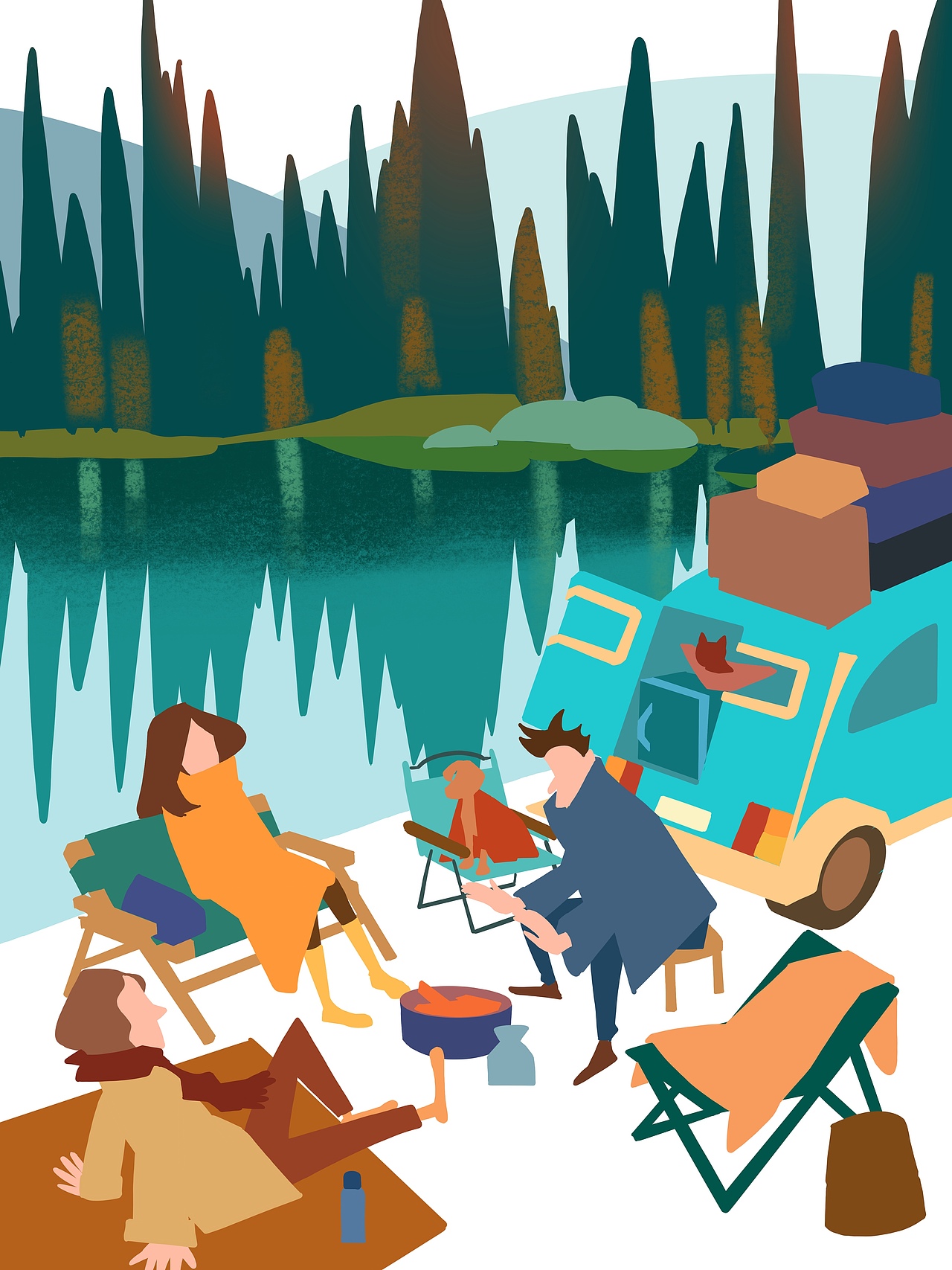 插画|露营时间