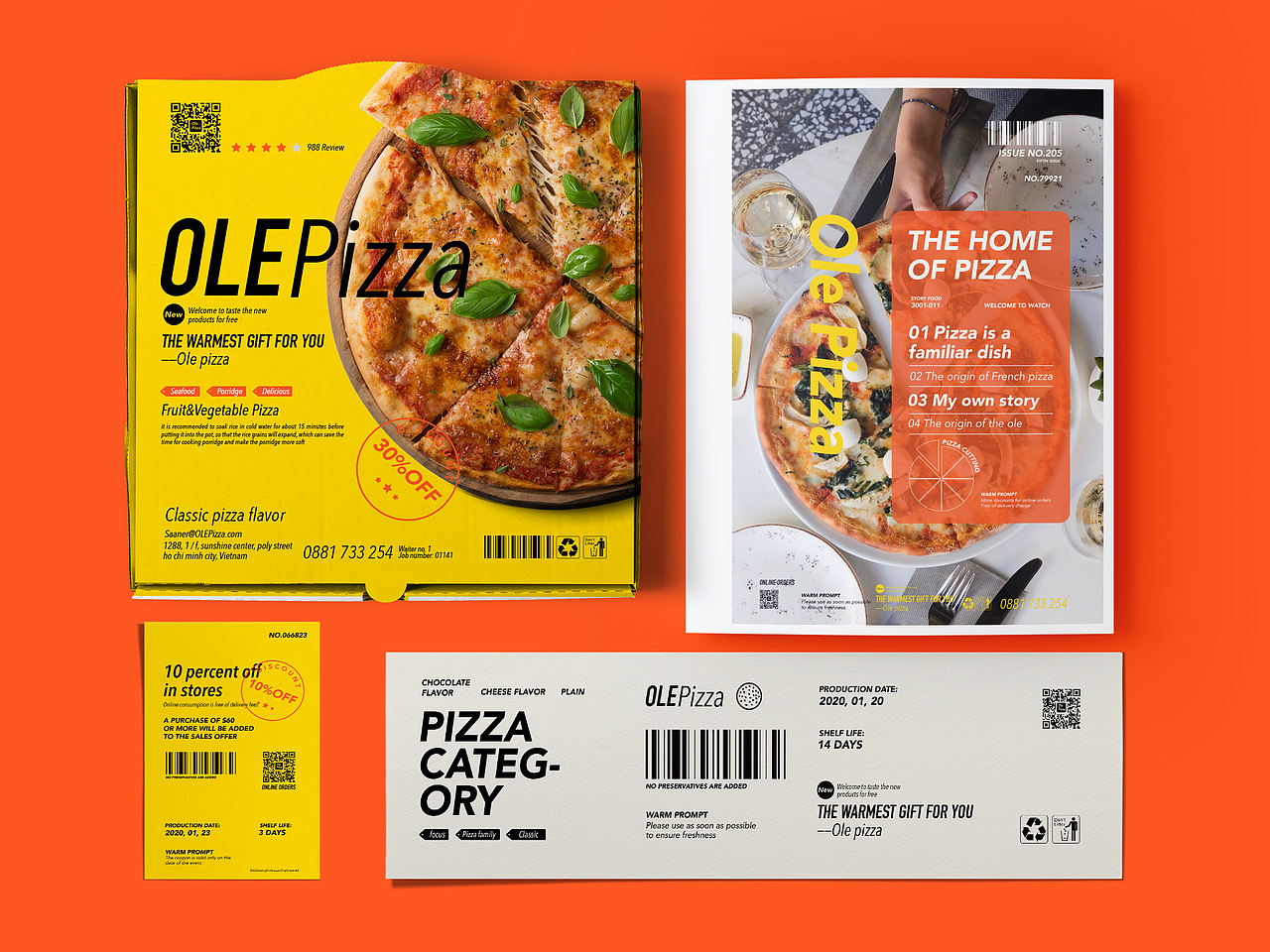Olepizza 披萨餐饮视觉形象-越南（图ZMTk4MjAwOTg4） - 品牌 - 站酷设计师言合品牌设计原创素材 - 站酷ZCOOL