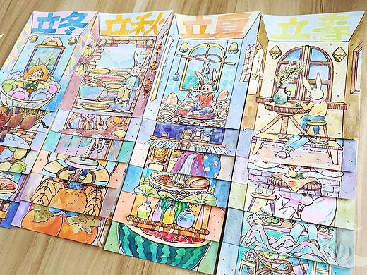 二十四節(jié)氣—年度總結（個人主頁-ZNTc3MTYyNTI=） - 商業(yè)插畫 - 站酷設計師雀生生原創(chuàng)素材 - 站酷ZCOOL