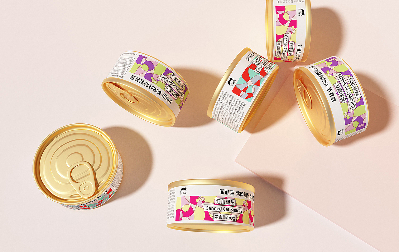 fifible菲菲宝猫用罐头系列包装设计