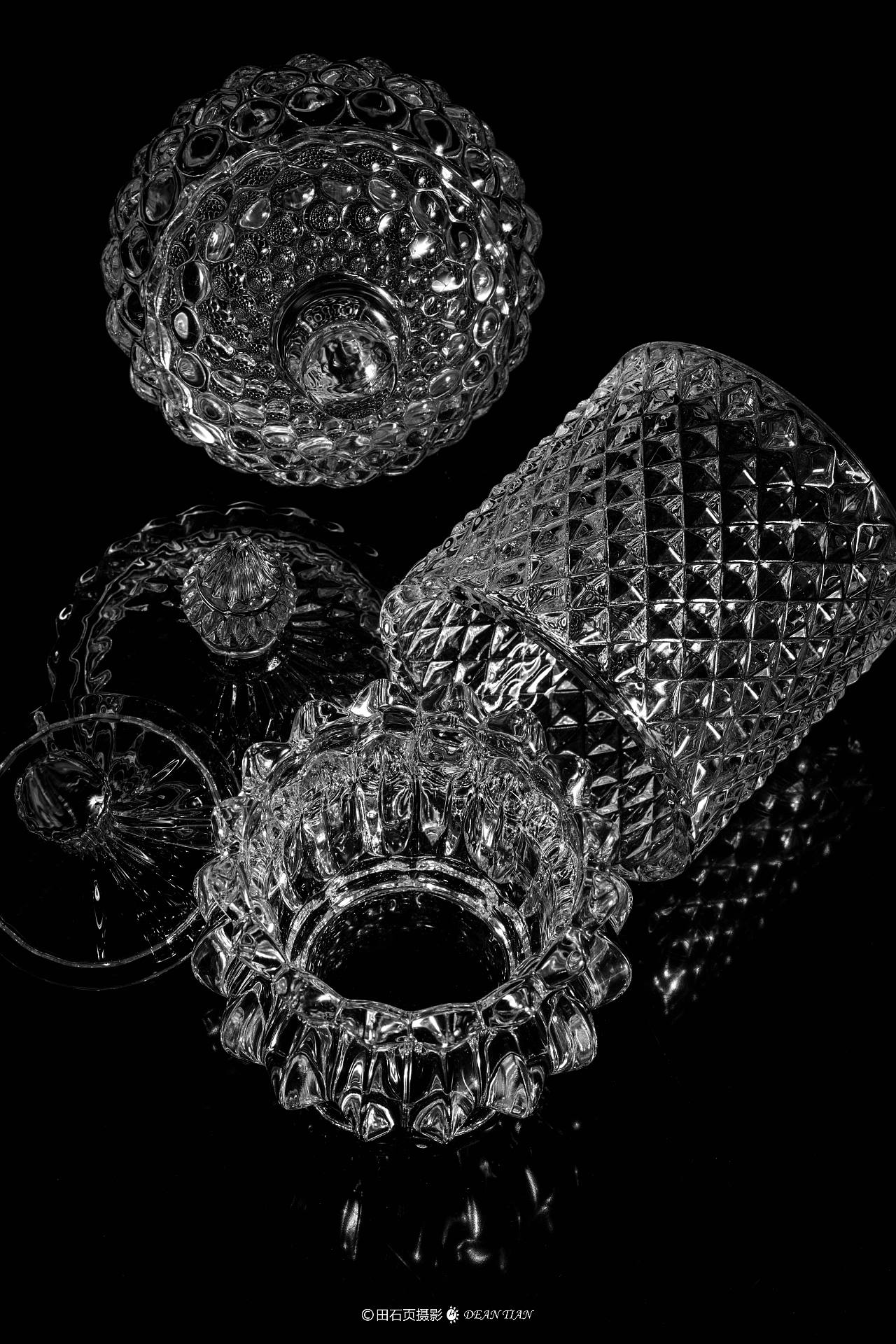 田石页摄影dean 黑白玻璃器皿