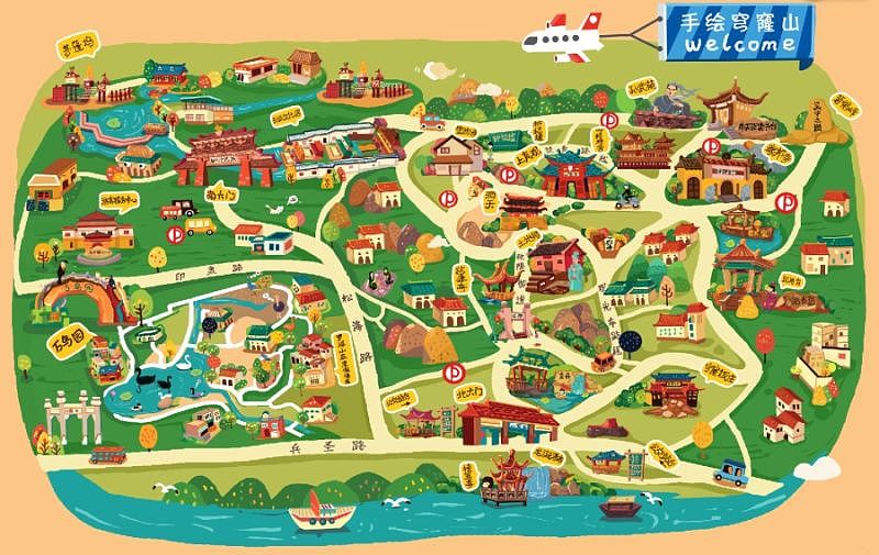 手绘地图汇总以及部分建筑物绘制