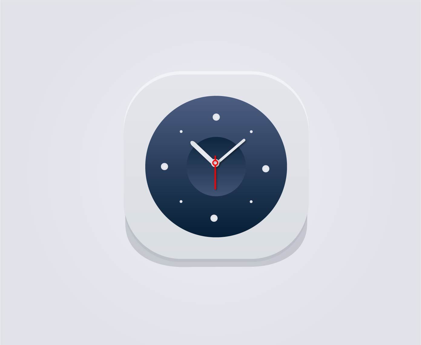 扁平化时钟图标