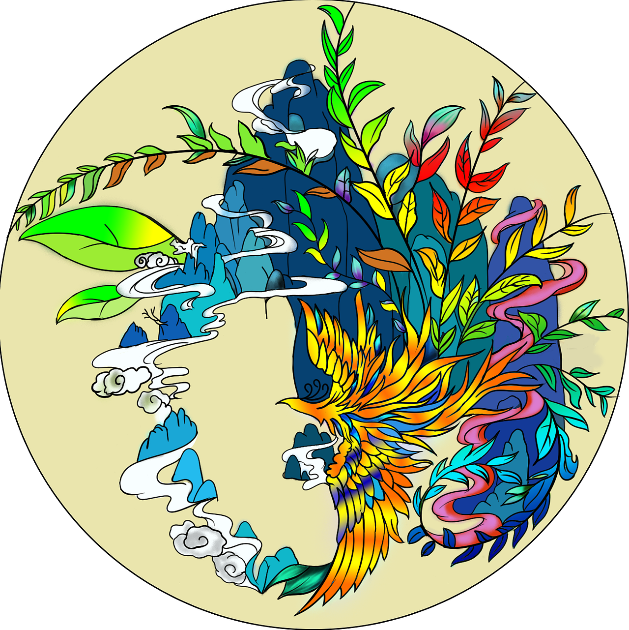 凤凰古树（图ZMjc4MDIzODk2） - 其他 - 站酷设计师忘川子羽原创素材 - 站酷ZCOOL