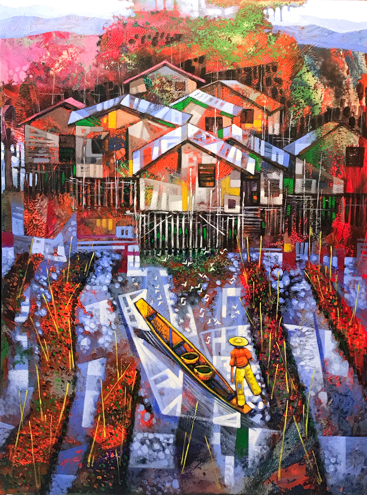 缅甸风景油画|纯艺术|绘画|jf6166161661 - 原创作品 - 站酷 (zcool)