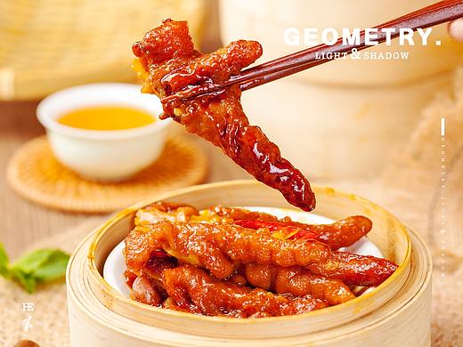 成都美食拍摄仔强港式早茶拍摄菜品拍摄鸡爪拍摄