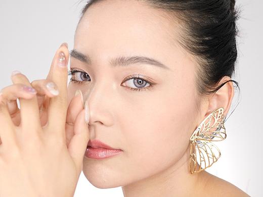 purple阿紫羽毛妆容