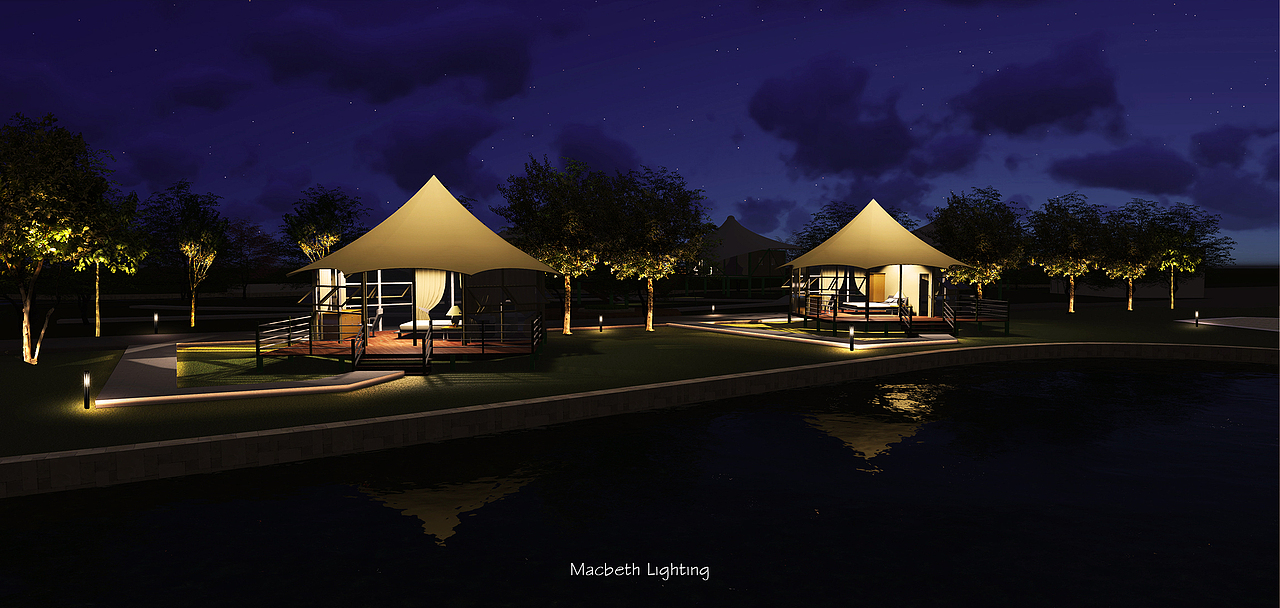 太湖附近的郊野公园-夜景灯光设计