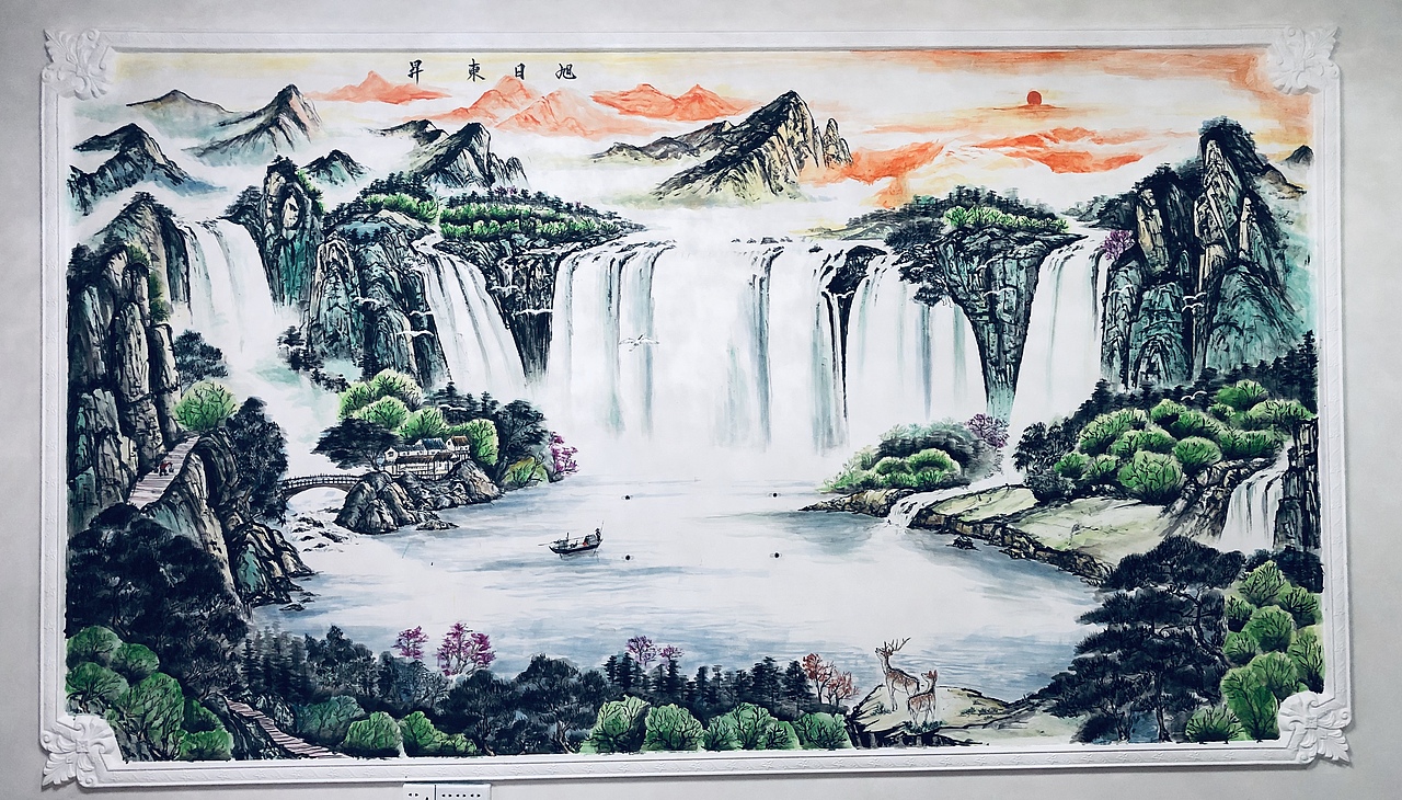 电视背景墙手绘！读读书不认真，画画不好看，继续学习（图ZMTQ2MDU1NDg4） - 绘画 - 站酷设计师画陈原创素材 - 站酷ZCOOL