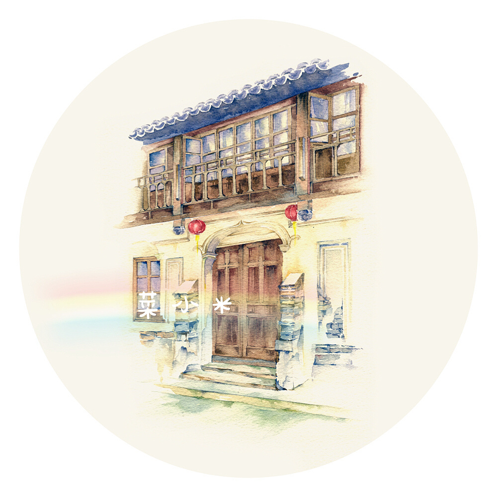 新场古镇水乡(水彩插画明信片已出版)