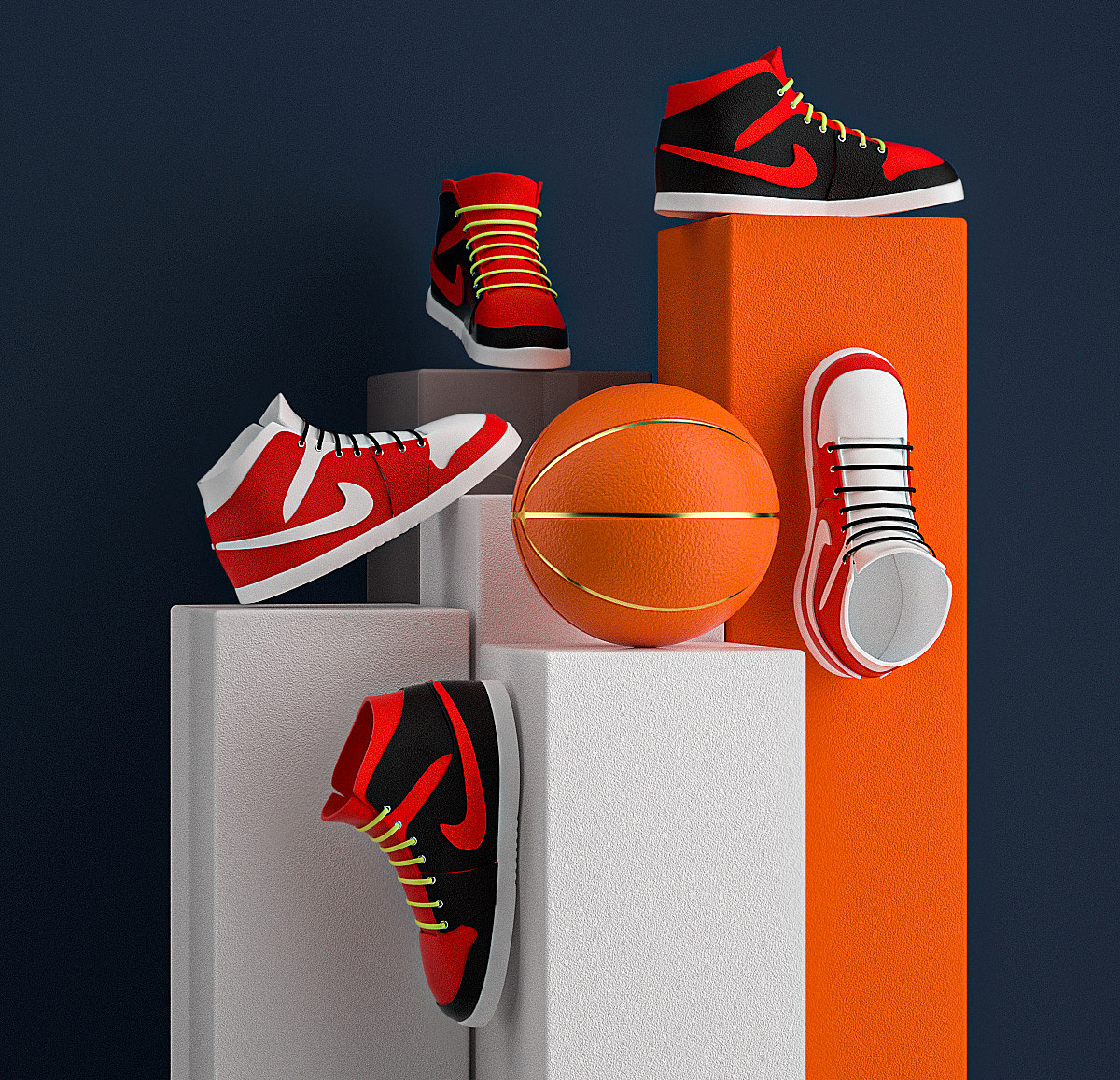 q版耐克运动鞋海报