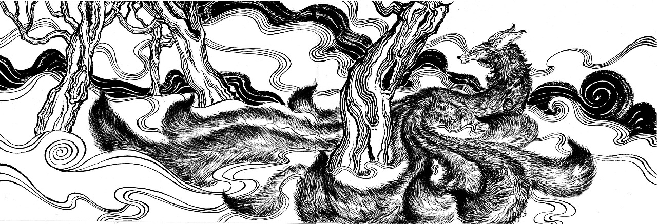 山海经——九尾狐（图ZMTIzNDUzNTM2） - 概念设定 - 站酷设计师virgilluo原创素材 - 站酷ZCOOL