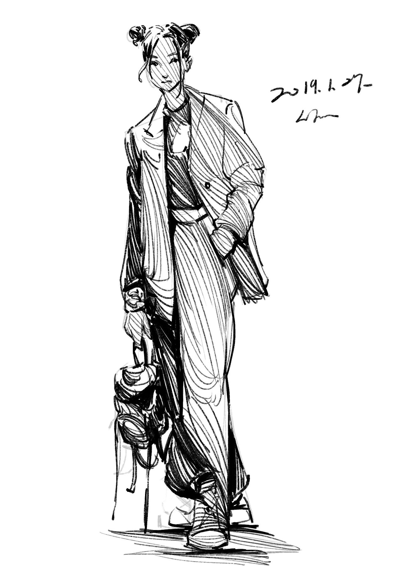 2019年1月速写选（图ZMTQzNzM4MzIw） - 绘画 - 站酷设计师半岛酒徒原创素材 - 站酷ZCOOL