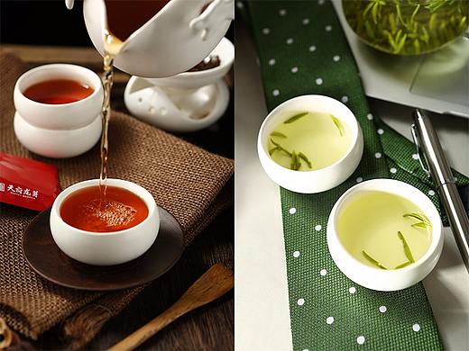 红茶绿茶天府龙芽拍摄