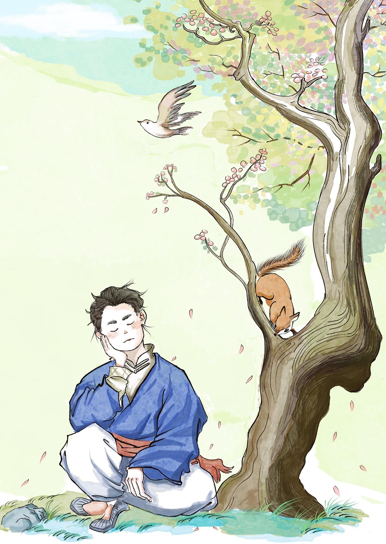 且听风吟 国漫插画 期刊插画