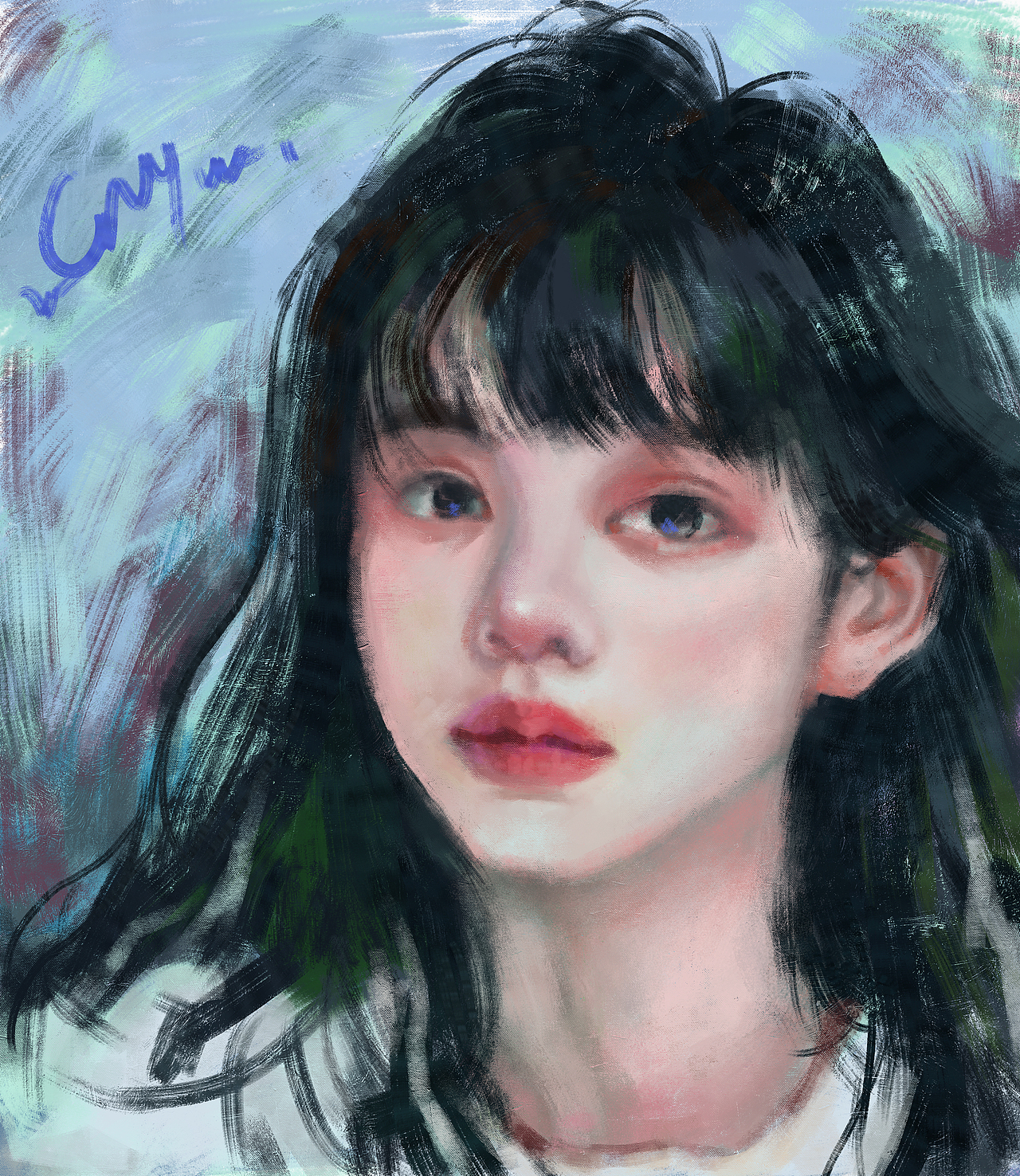 厚涂头像练习系列（图ZMjk5NjcyMDE2） - 创作习作 - 站酷设计师咸鱼趣多多原创素材 - 站酷ZCOOL