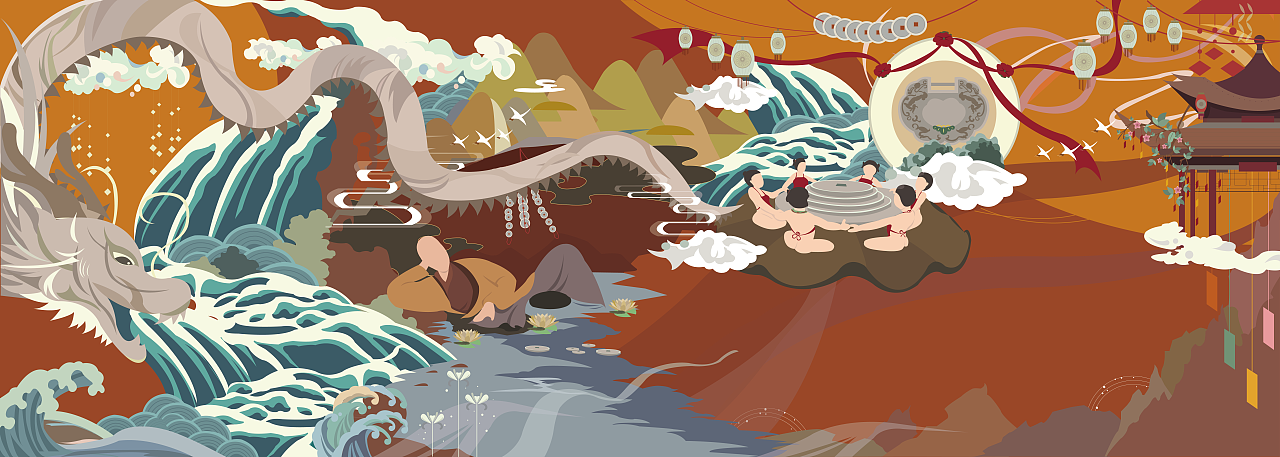 西湖十景---毕业设计展览(图ZNTA4Mzk3NDg=) - 商业插画 - 站酷设计师芥末洋葱原创素材 - 站酷ZCOOL
