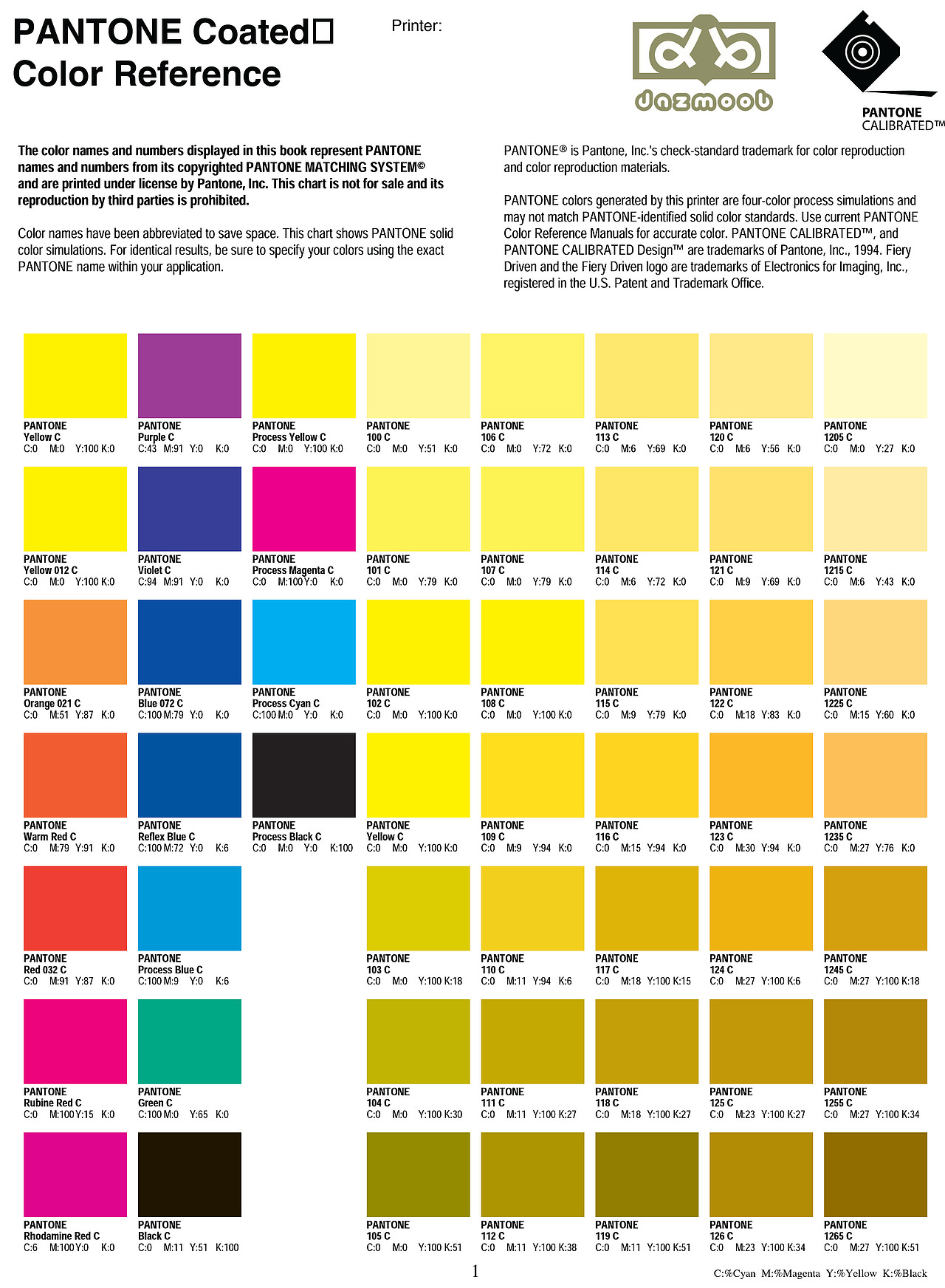 pantone色卡电子版「含配色数值」