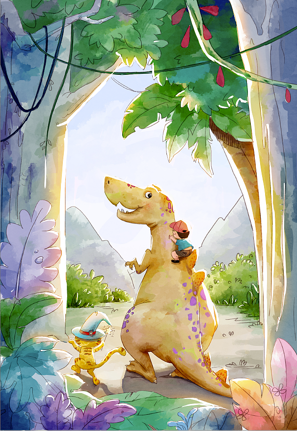 水彩插画 儿插绘本