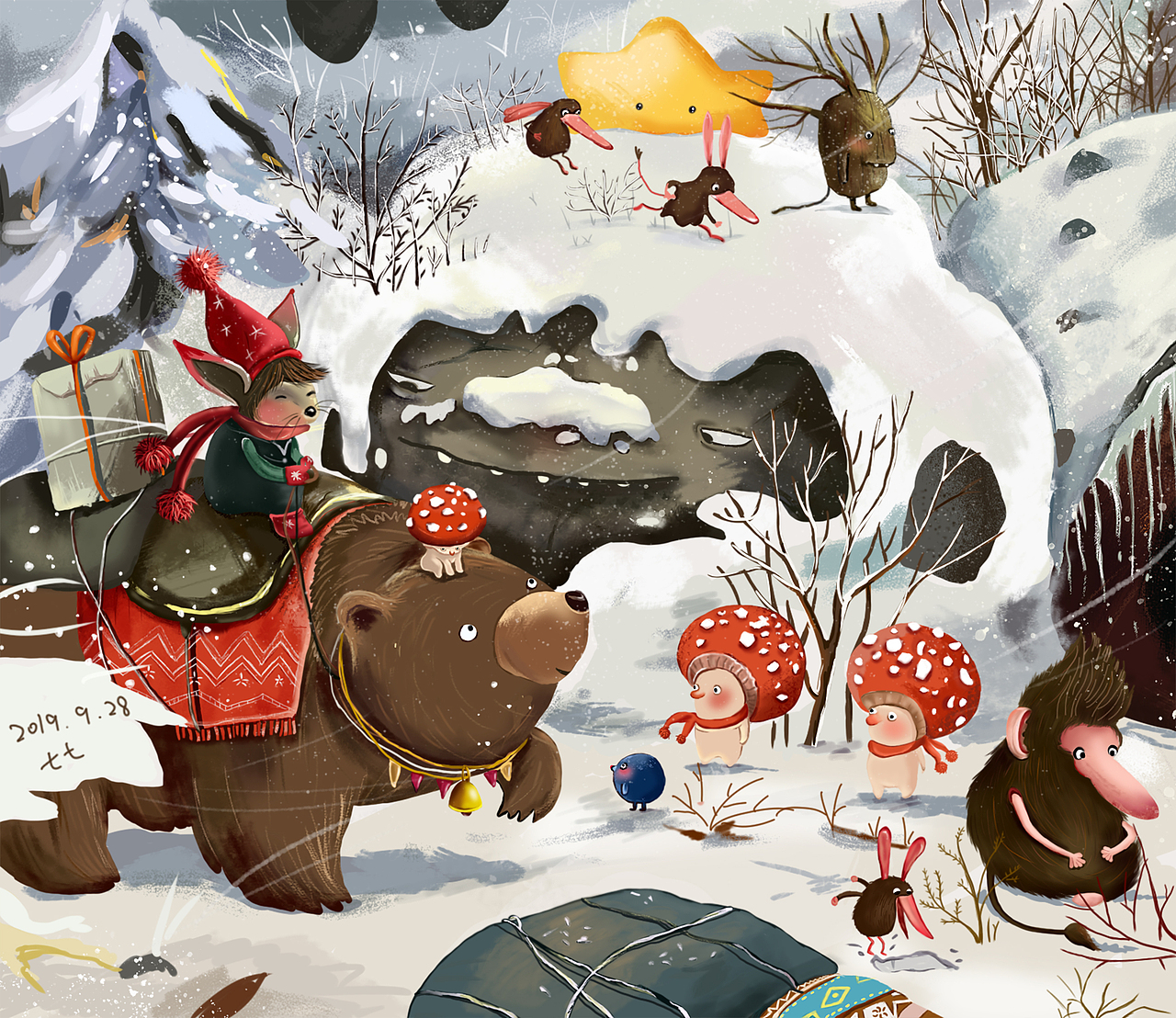 冬日里的小精灵(临摹)