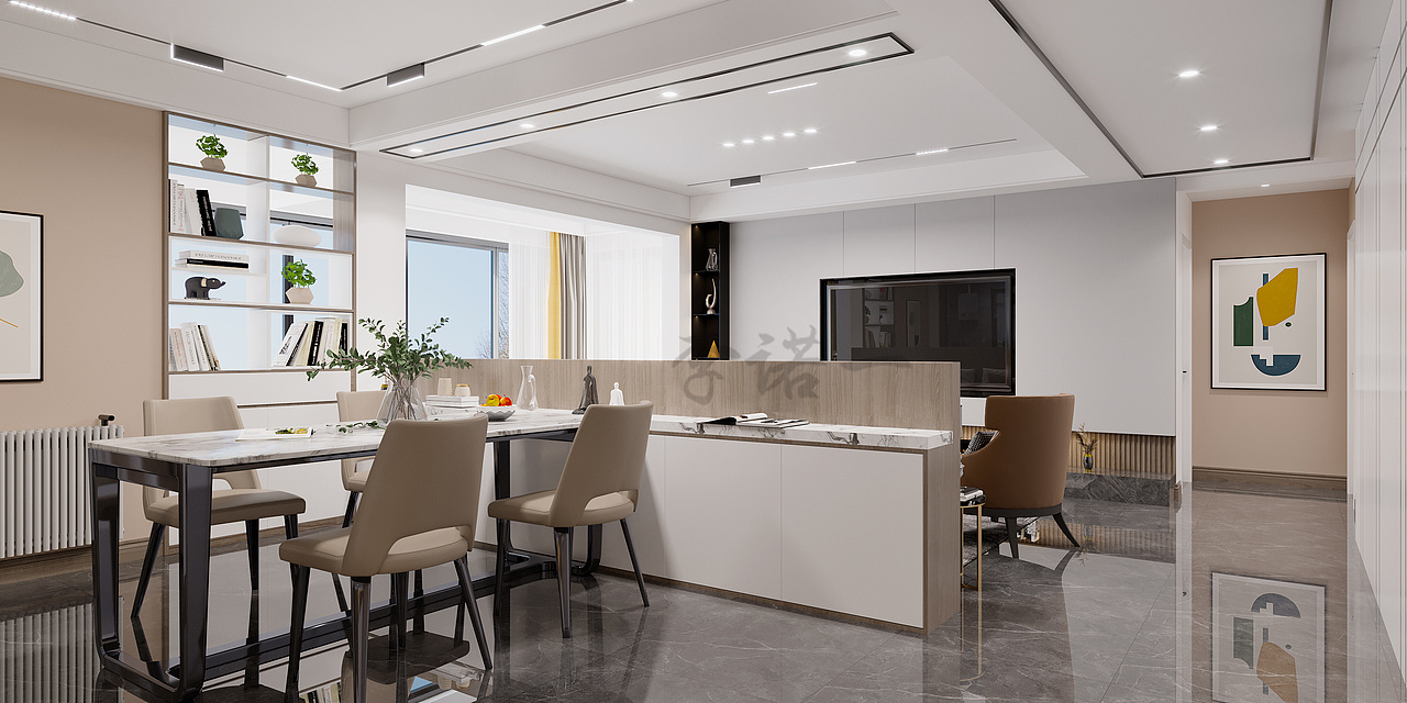 现代,暖色系的温馨舒适感